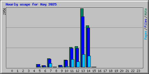 Hourly usage for May 2025