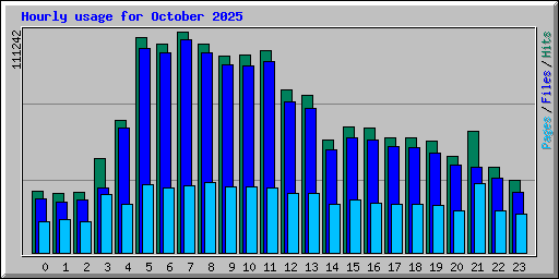 Hourly usage for October 2025