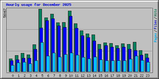Hourly usage for December 2025